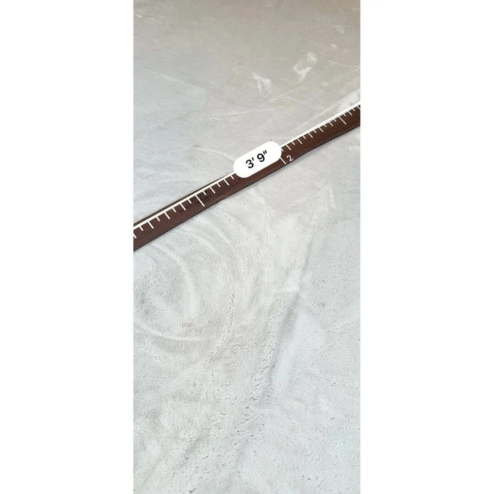 Dockers Mens Brown Genuine Leather Belt‎ Silver Buckle Size 40 CDI